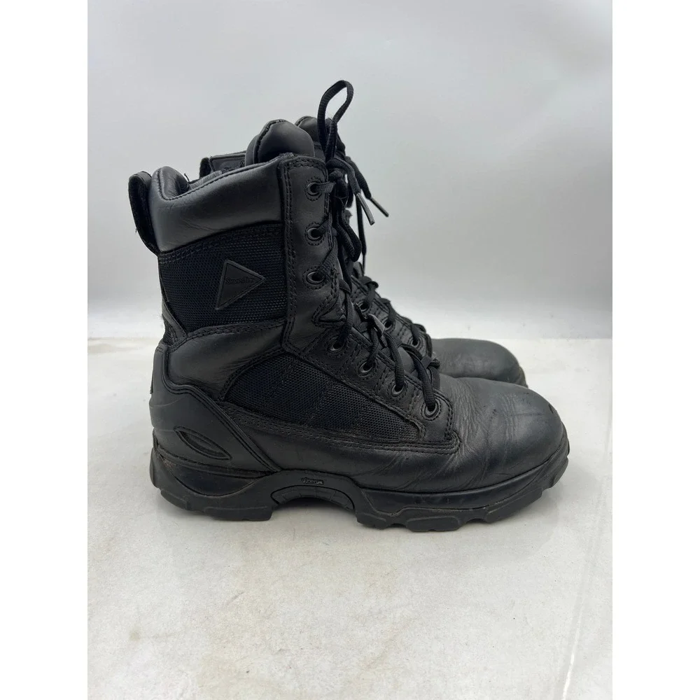 Thorogood Boots Mens Sz 9W Combat Leather Work Sniper Tactical Side Zip 834-6760